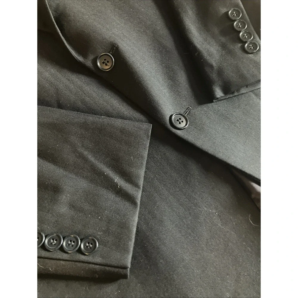 Brooks Brothers‎ Men's Saxxon Wool Blue Black Sport Blazer Jacket 42S/ W37